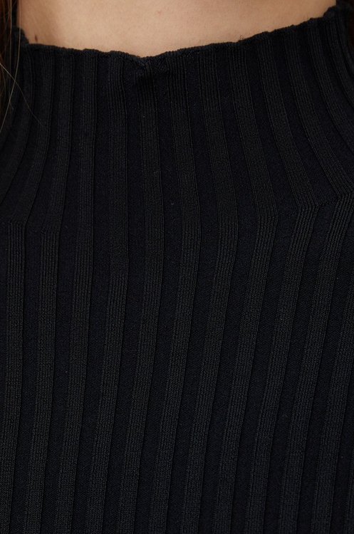 Metallic šaty Černá barva Ženy