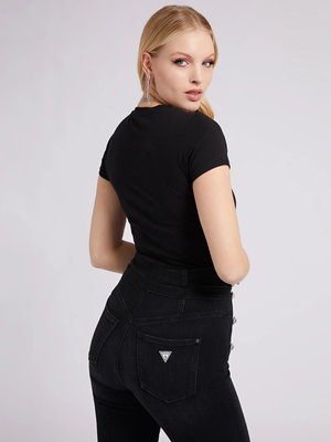 Módní Script triko, Černá barva, 2022