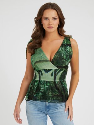 GUESS – Roxan top, Zelená barva