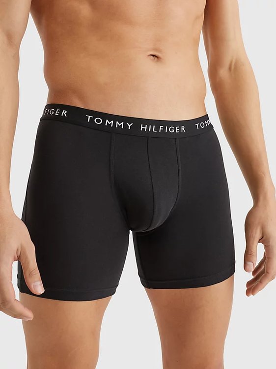 Módní Essential boxery 3ks, Černá, Šedá barva, BASIC                                   