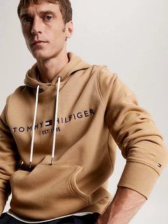 Luxusní Tommy Logo Hoody mikina, Béžová barva, M, L, XL