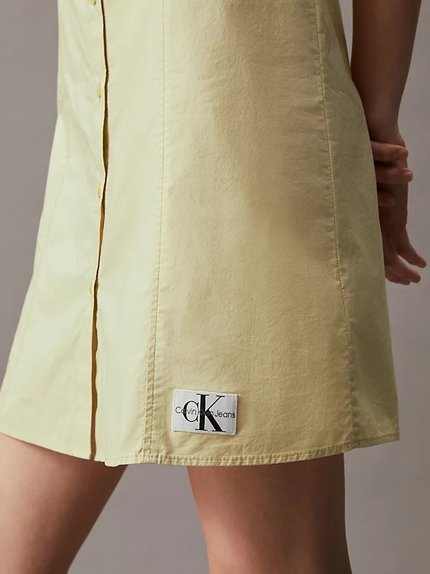 Módní Sleeveless Shirt šaty, Zelená barva, 2024