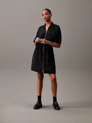 Calvin Klein Jeans – Viscose Day šaty, Černá barva