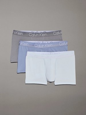 Calvin Klein Underwear – Structure Cotton boxery 3ks, Bílá, Modrá, Šedá barva