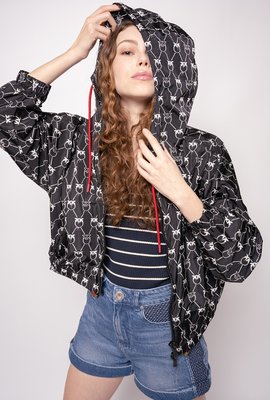 Pinko, Černá barva Monogram lehká bunda