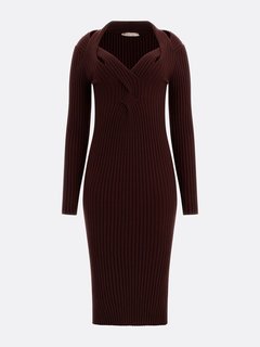 Luxusní Gabrielle šaty, Hnědá barva, S, M