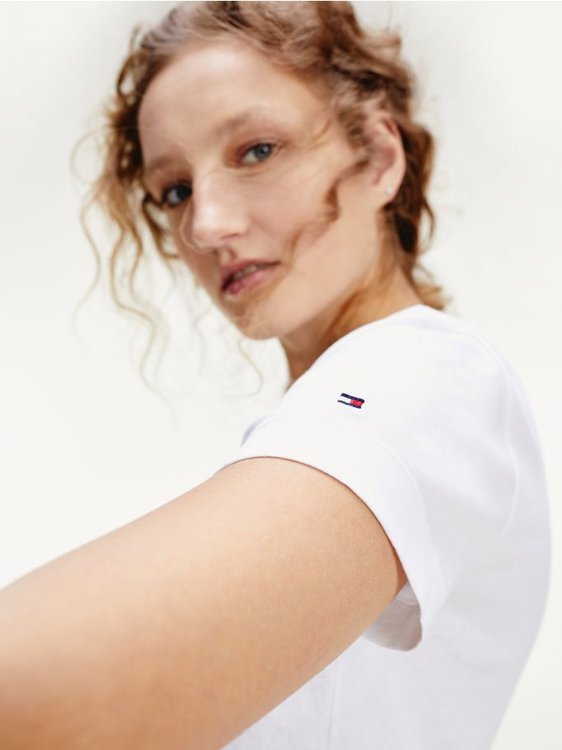 Módní TH Monogram triko, Bílá barva, 2020