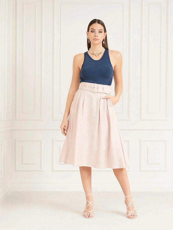 Módní Hailey sukně, Béžová, Růžová barva, 2022
