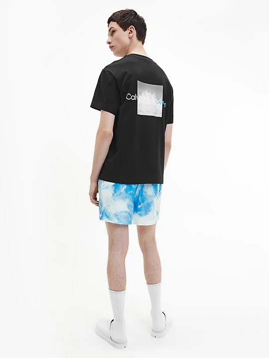 Módní Splash Graphic triko, Černá barva, 2022