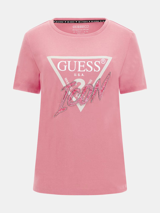 Luxusní Icon triko, Korálová červená, Růžová barva, XS, S, M, L, XL