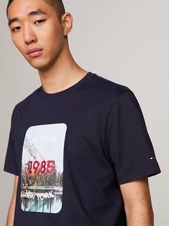 Luxusní Landscape Graphic triko, Černá barva, L, XL