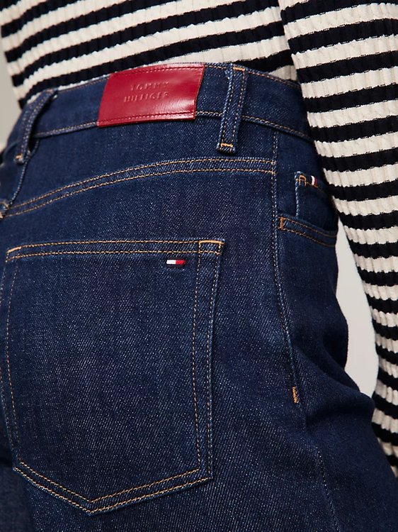 Luxusní Wide Leg Rue jeany, Modrá, Navy barva, 26/30, 27/30