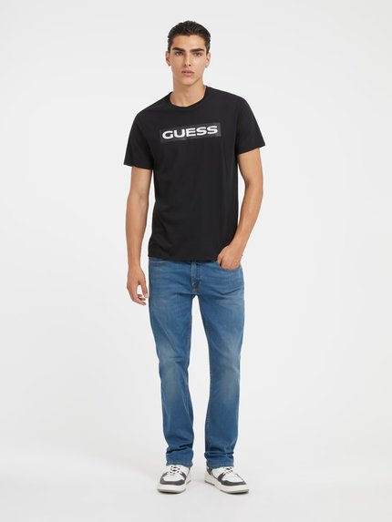 Módní Metallic Logo triko, Černá barva, 2023