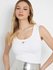 Luxusní Guess Ribbed Knit Tank tílko, Bílá barva, S, M, L