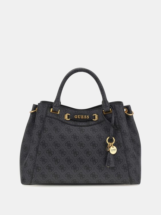 GUESS – Emera Logo Girlfriend velká kabelka, Černá barva