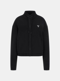 Cecilia Scuba mikina na zip Černá barva Ženy