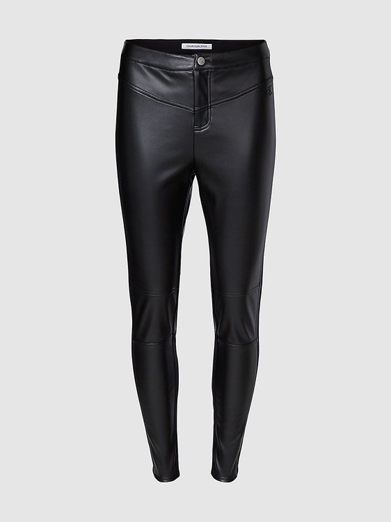 Černá barva, Kalhoty Stretch Faux Leather