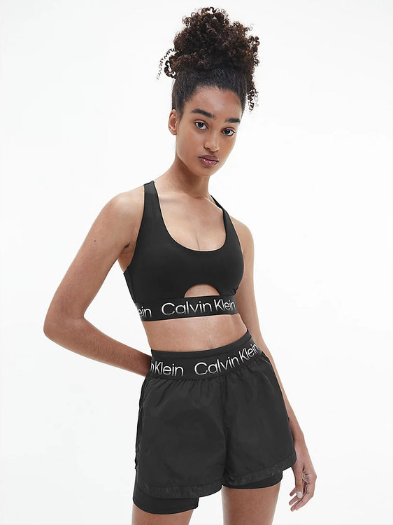Calvin Klein Performance – WO sportovní podprsenka, Černá barva