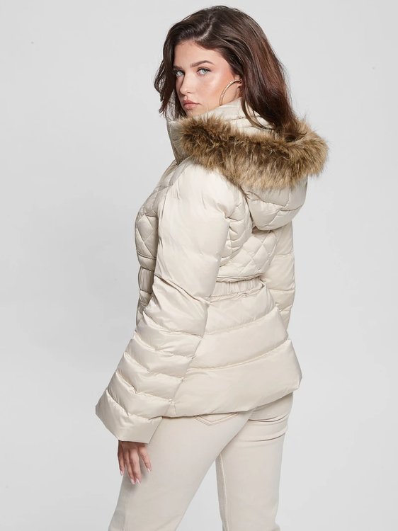 Laurie bunda – Guess, Béžová barva Ženy