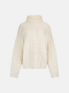 Cable svetr Bílá barva Ženy