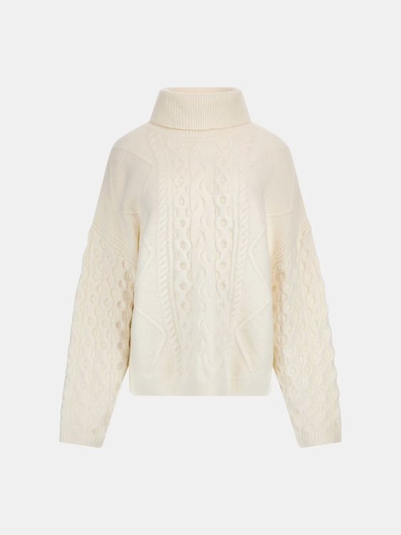 Cable svetr Bílá barva Ženy