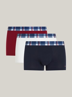 Tommy Hilfiger – TH Global Stripe boxery 3Ks, Bílá, Červená, Modrá barva