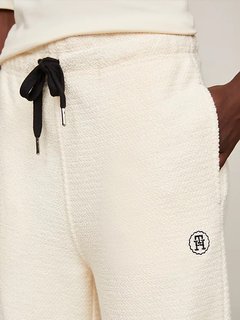 Luxusní Texture Sweat tepláky, Bílá, Krémová barva, XS/R, S/R, M/R