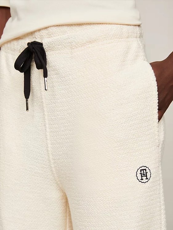 Luxusní Texture Sweat tepláky, Bílá, Krémová barva, XS/R, S/R, M/R