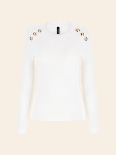 Teti svetrový top Bílá barva Ženy