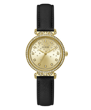 GUESS – Enchantment hodinky, Černá, Zlatá barva