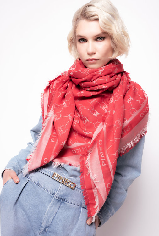Módní Pordenone šátek, Červená barva, 2022