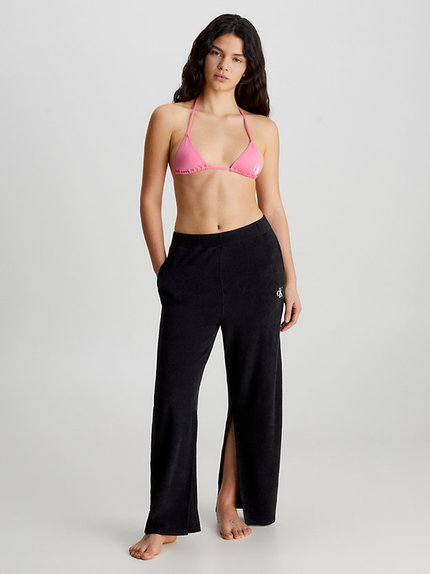 Módní CK Monogram kalhoty, Černá barva, 2023