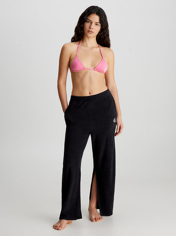 Módní CK Monogram kalhoty, Černá barva, 2023