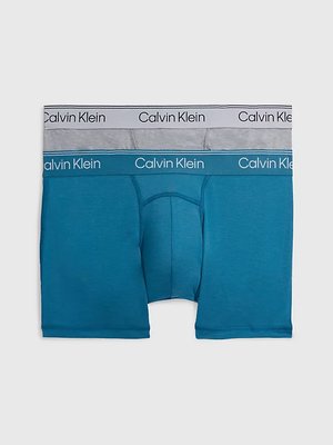 Calvin Klein Underwear – Athletic Cotton boxery 2ks, Modrá, Šedá barva