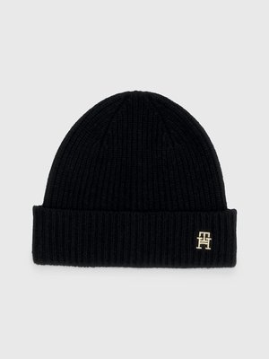 Tommy Hilfiger – Cashmere Chic čepice, Černá barva