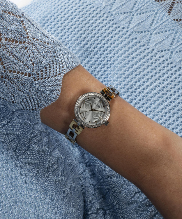 GUESS, Stříbrná, Zlatá barva Lady G hodinky