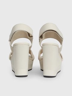 Luxusní Wedge sandály, Béžová, Krémová barva, 38, 39