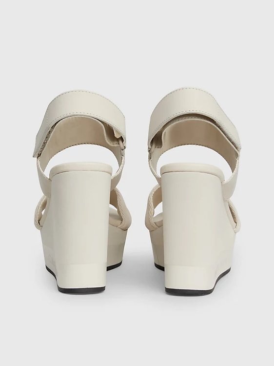 Luxusní Wedge sandály, Béžová, Krémová barva, 38, 39