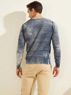 Módní Mason printed svetr, Modrá barva, 2022 1