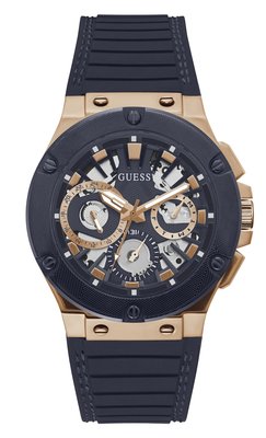 Guess – Hodinky Circuit, Navy, Růžové zlato barva