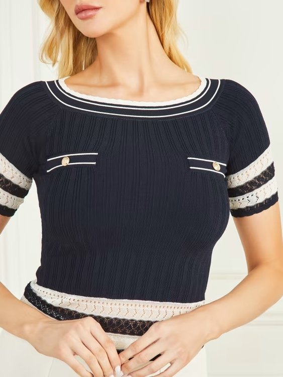 Luxusní Olivia top, Navy barva, XS