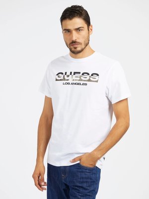 GUESS – Logo Tee triko, Bílá barva