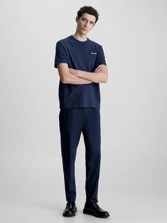 Luxusní MICRO LOGO INTERLOCK triko s/s, Modrá barva, S, L, XL, XXL