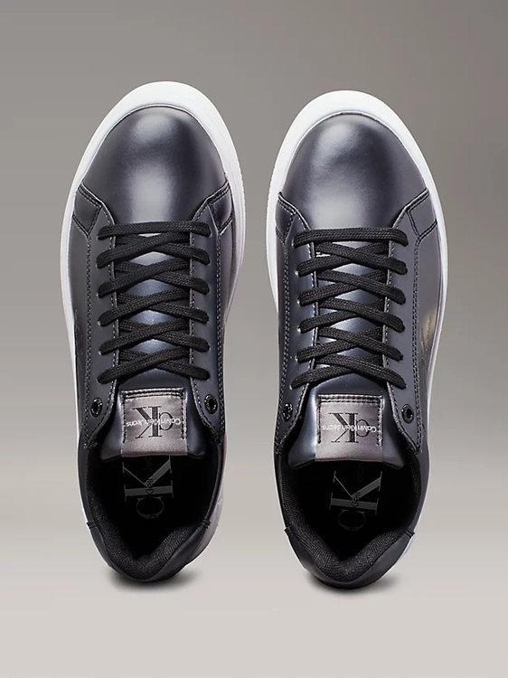 Módní Bold Platf Low Lace tenisky, Černá barva, 2024