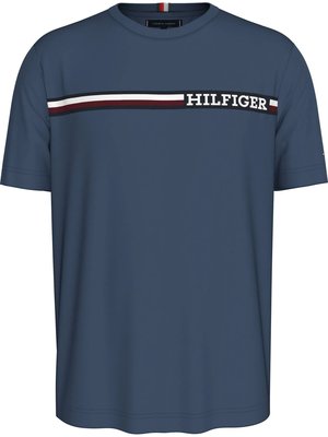 Tommy Hilfiger – Chest Stripe triko, Modrá barva