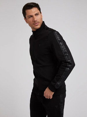 Módní Logo tape mikina, Černá barva, 2022