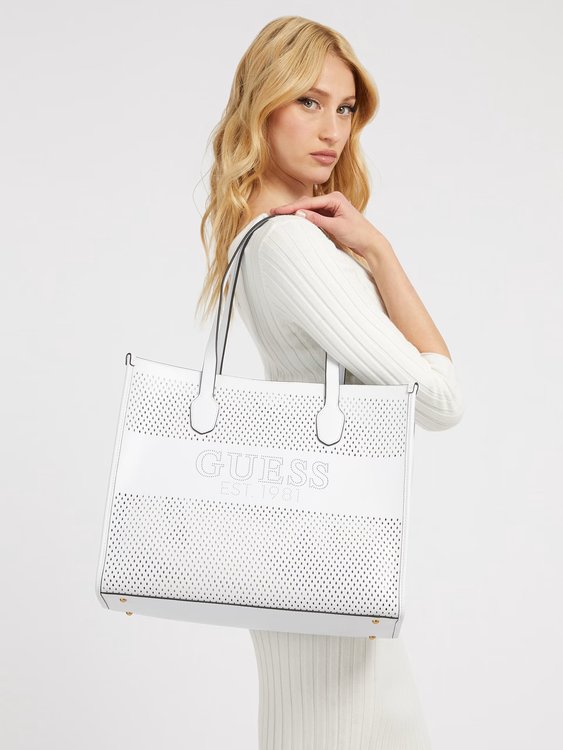 Luxusní Katey Tote kabelka, Bílá barva, T/U