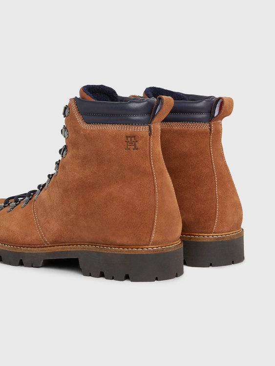 Luxusní Mix Suede kotníková obuv, Hnědá barva, 42, 43, 44