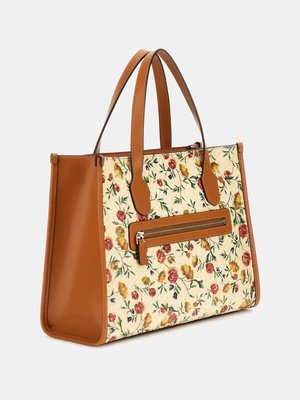 Silvana 2 velká kabelka – GUESS, Béžová, Hnědá barva Ženy