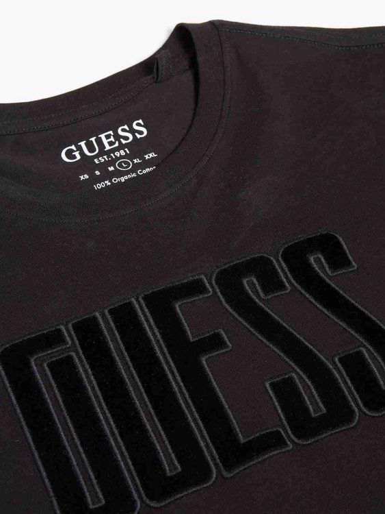 Módní Velvet logo tričko, Černá barva, 2022 2